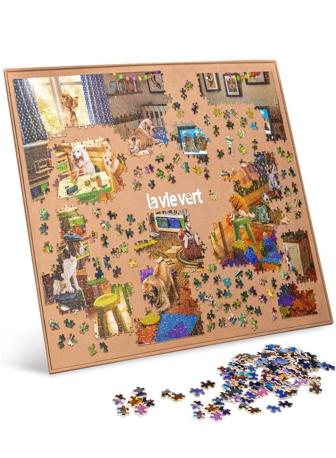 Lavievert Jigsaw Puzzle Board Portable Puzzle Saver for Puzzle Storage, Lightweight & Easy Transport, for 1500 Piece Jigsaws Puzzles (Khaki) - Image 1
